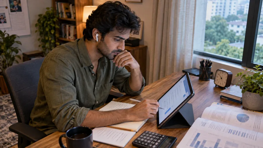 Banking preparation in an Indian learning setting