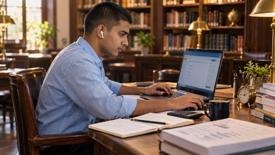 Banking preparation in an Indian learning setting